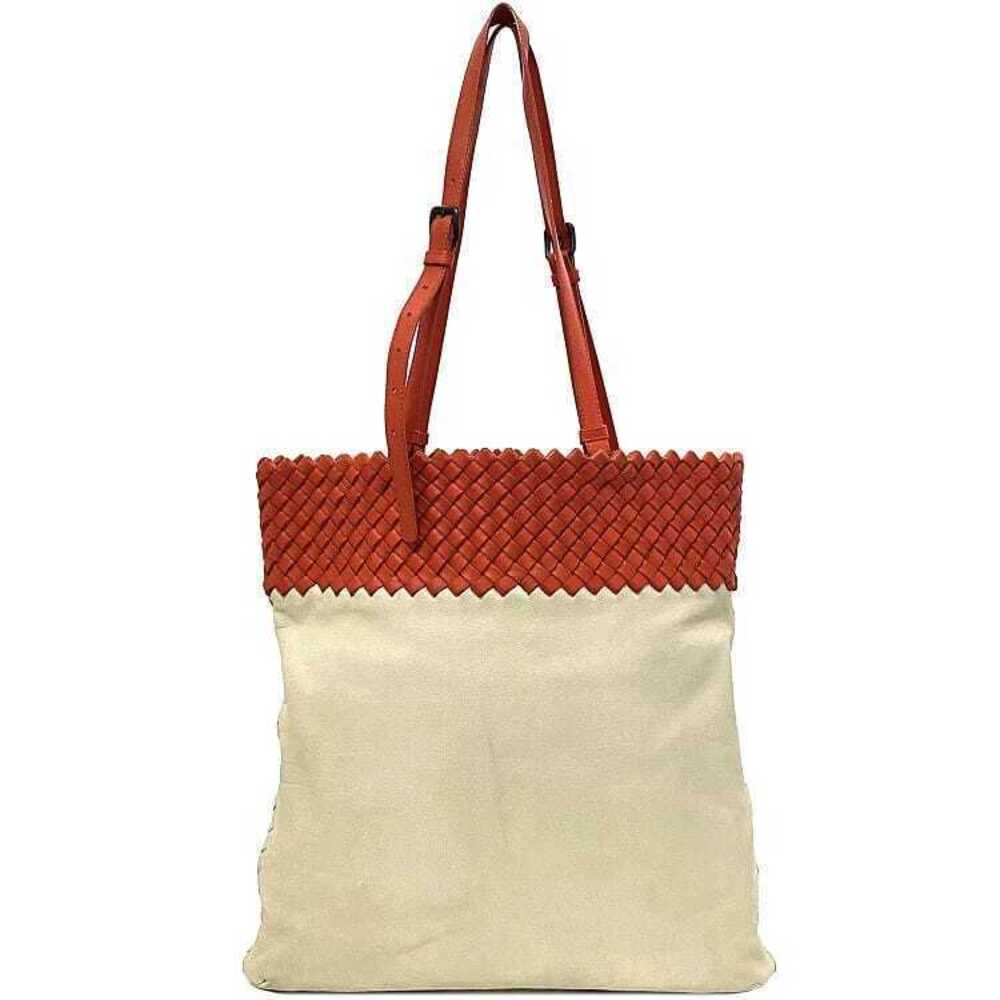 Bottega Veneta Intrecciato Leather Tote Bag Tan Red